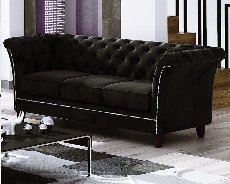 S-Style Möbel Chesterfield-Sofa 3-Sitzer Rainsburg aus günstig online kaufen