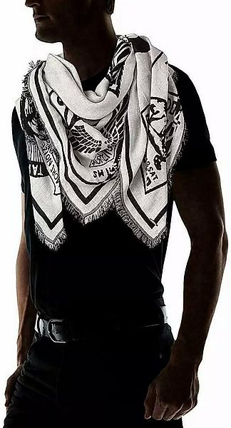 Diesel Schal XXL Halstuch Tuch Stole mit Multi Logo, Ikonischer Vintage-Pat günstig online kaufen