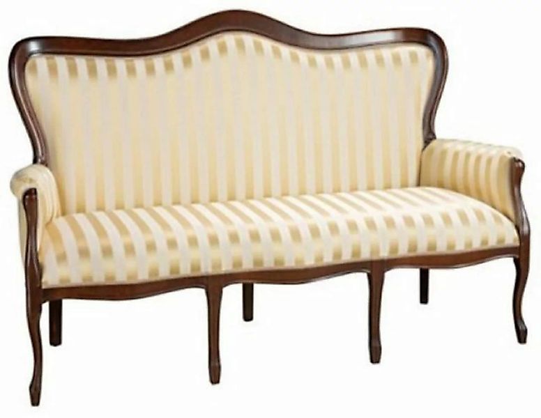 Casa Padrino Sofa Luxus Barock Sofa mit Streifen Gold / Dunkelbraun 184 x 8 günstig online kaufen