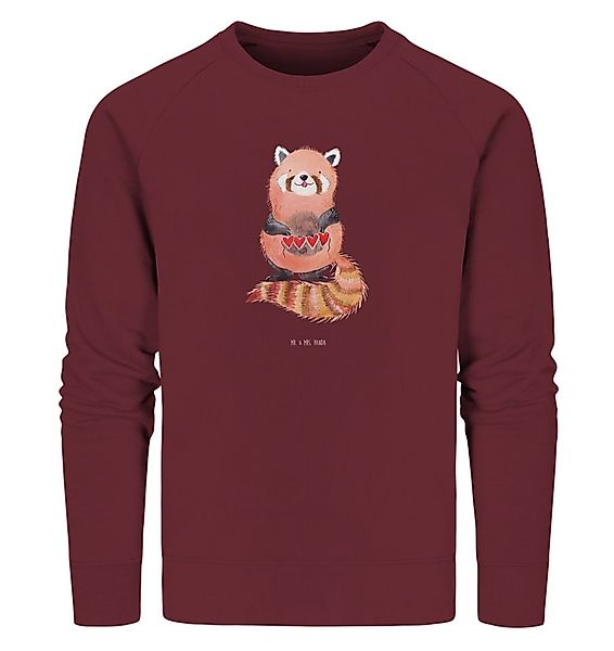 Mr. & Mrs. Panda Longpullover Roter Panda Größe L - Burgundy - Geschenk, Ti günstig online kaufen