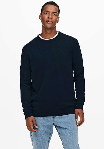 ONLY & SONS Rundhalspullover "ONSALEX 12 SOLID CREW NECK KNIT" günstig online kaufen