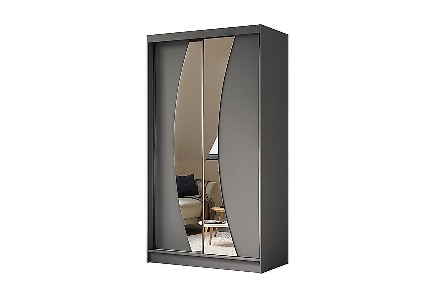 Beautysofa Schiebetürenschrank VOX II mit Schubladen, mit Spiegeln, Breite: günstig online kaufen