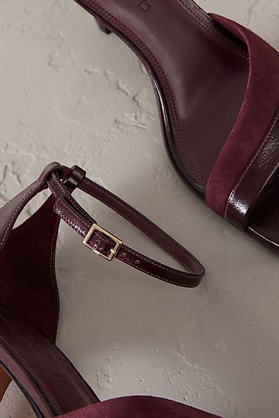 Next Signature Premium-Sandalen aus Leder/Veloursleder High-Heel-Sandalette günstig online kaufen