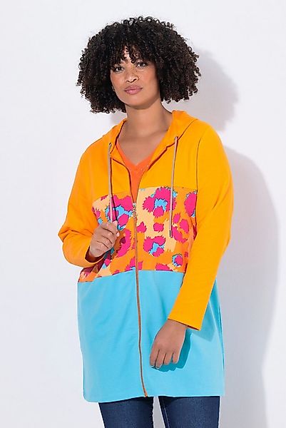 Angel of Style Sweatjacke Long-Sweatjacke A-Linie Leo-Streifen günstig online kaufen