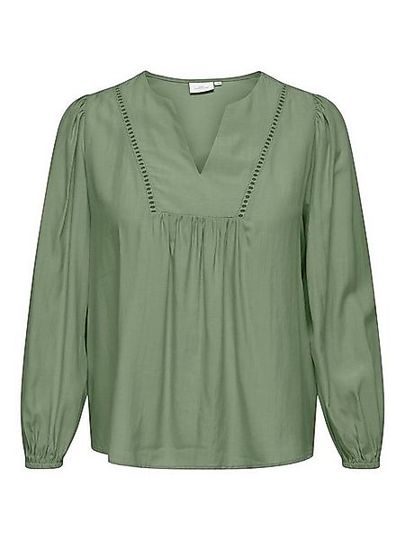 ONLY CARMAKOMA Blusenshirt Plus Size V-Ausschnitt Puffärmel elastische Bünd günstig online kaufen