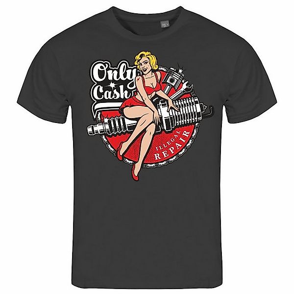 deinshirt Print-Shirt Herren T-Shirt Only Cash Funshirt mit Motiv günstig online kaufen