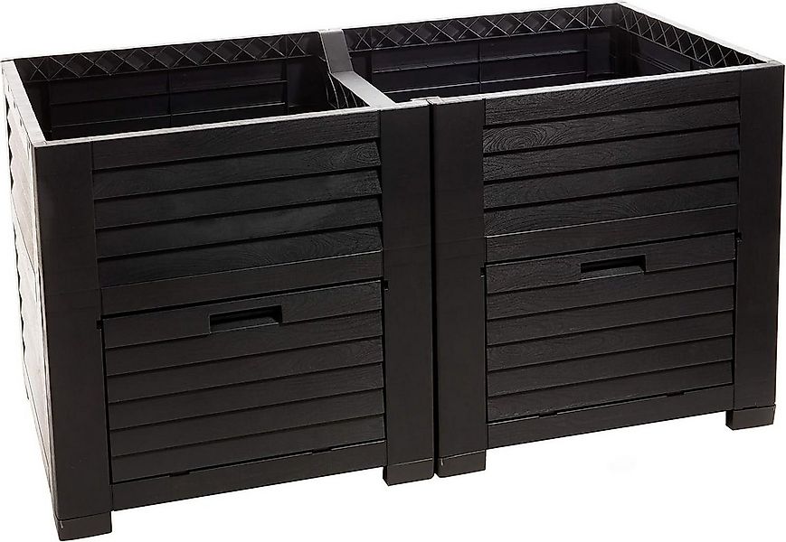 SUSTANIA Hochbett Garten XL, Hochbeet Kunststoff in Holzoptik (150x76x78 cm günstig online kaufen