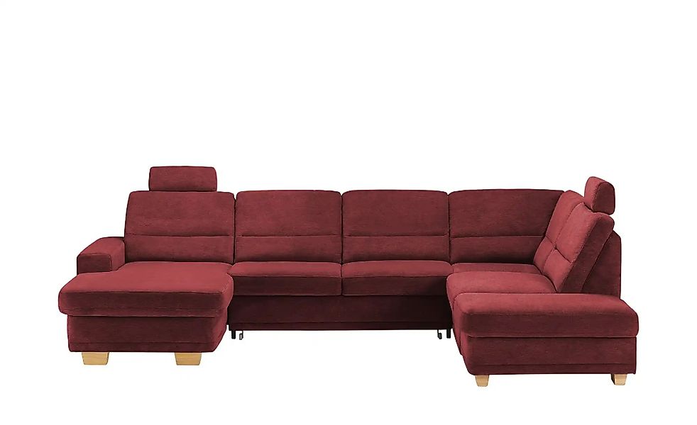 meinSofa Wohnlandschaft aus Mikrofaser Marc ¦ rot ¦ Maße (cm): B: 311 H: 85 günstig online kaufen