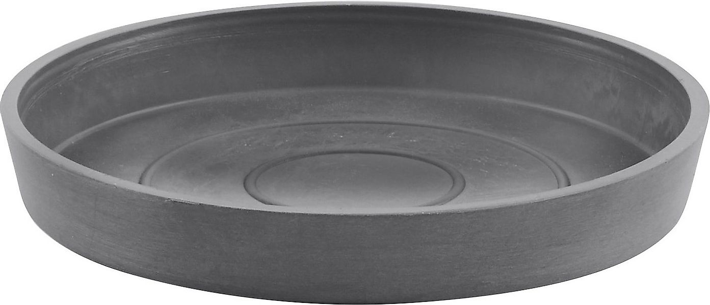 ECOPOTS Blumentopfuntersetzer ROUND SAUCER Grey, BxTxH: 18x18x2,5 cm günstig online kaufen