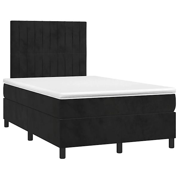 vidaXL Boxspringbett mit Matratze Schwarz 120x190 cm Samt 3270009 günstig online kaufen