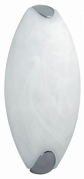 Wandleuchte Weiß Chromfarben Glas Metall E27 Opal günstig online kaufen