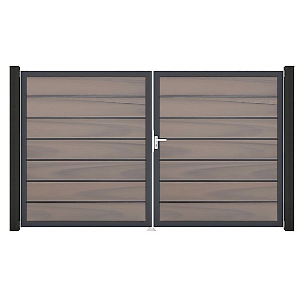 GroJa Grande Steckzaun Tor Premium DIN Links DB Bi-Color co-extrudiert günstig online kaufen