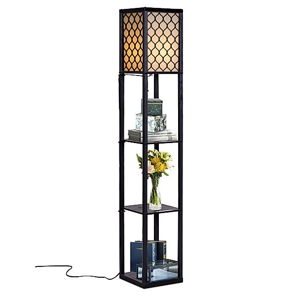 COSTWAY Stehlampe, ohne Leuchtmittel, Warmweiß, Regal, günstig online kaufen