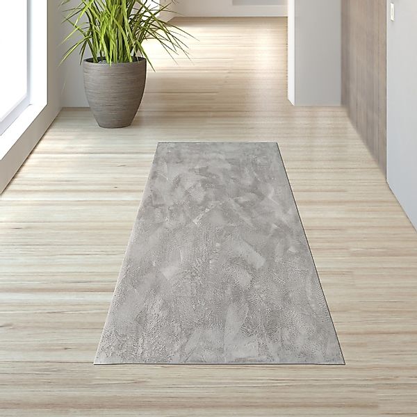 TeppichHome24 Teppich Teppich grau weich pflegeleicht günstig online kaufen