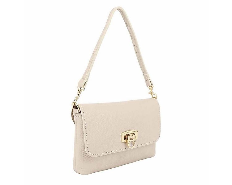 ITALYSHOP24 Schultertasche Made in Italy Damen Leder Tasche Mini Bag Ketten günstig online kaufen