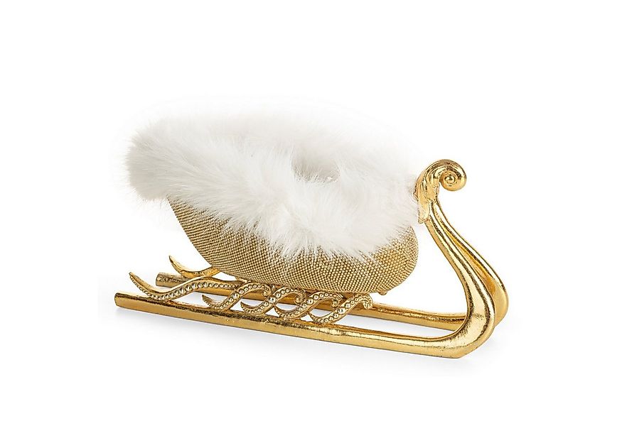 Eurofirany Weihnachtsfigur Nussknacker Schlitten Gold Metall Schmuck Dekora günstig online kaufen