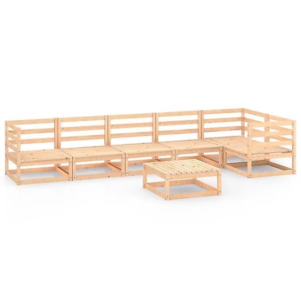 vidaXL 7-tlg Garten-Lounge-Set Massivholz Kiefer Modell 102 günstig online kaufen