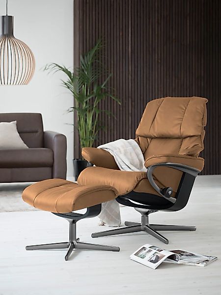 Stressless® Fußhocker »Reno« mit Cross Base, Größe S, M & L, Holzakzent Sch günstig online kaufen