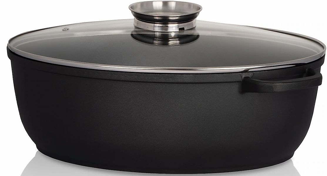 Krüger Bräter "Aluguss Gansbräter mit Glasdeckel und Aromaknopf LEIPZIG, 42 günstig online kaufen