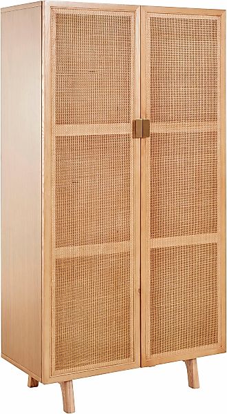 LeGer Home by Lena Gercke Highboard "Lina", Mit Rattan Einsatz, 3 Innenfäch günstig online kaufen