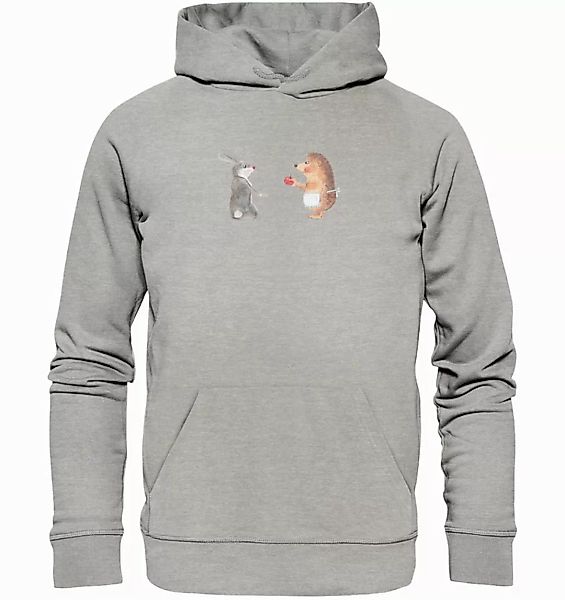 Mr. & Mrs. Panda Hoodie Größe S Hase Igel - Heather Grey - Geschenk, Tiermo günstig online kaufen