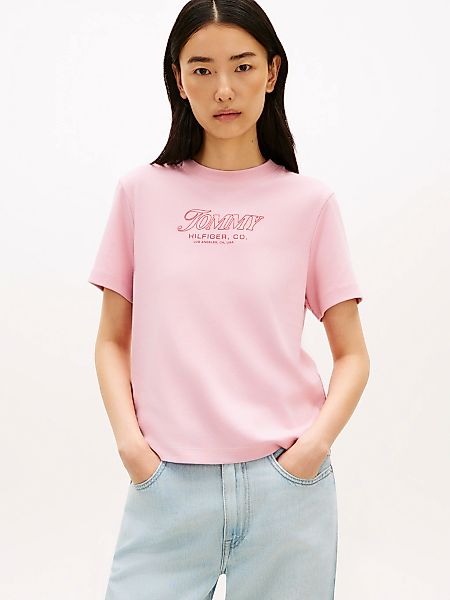 Tommy Hilfiger Kurzarmshirt "TILT GRAPHIC REG C-NK SS TEE" mit großem Logo- günstig online kaufen