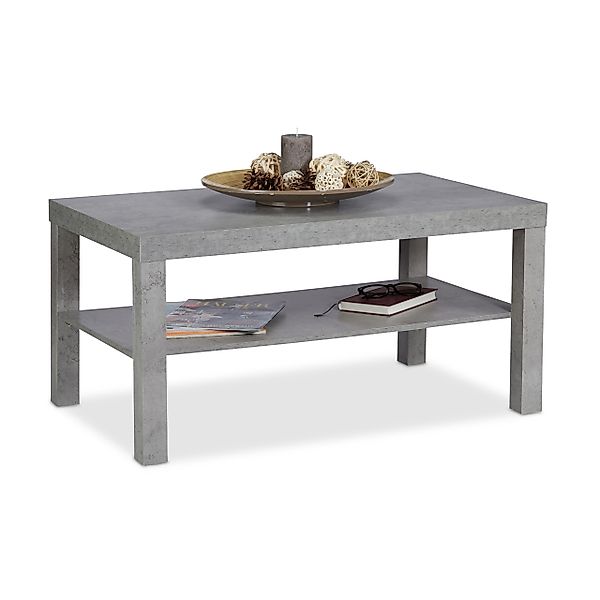 relaxdays Couchtisch in Betonoptik günstig online kaufen