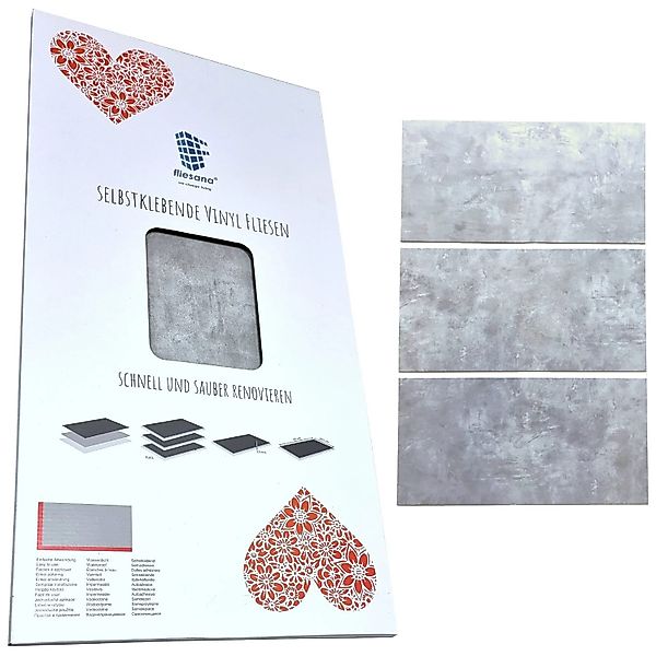 Fliesana Fliesenaufkleber, Selbstklebende Wandfliesen Bodenfliesen 3 günstig online kaufen
