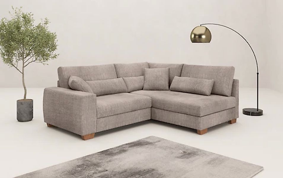 Mr. Couch Ecksofa »Helena L-Form«, Mit Federkern, wahlweise mit Bettfunktio günstig online kaufen