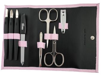 EloModa Maniküre-Etui Nagelpflege Set 8-tlg. Echtleder günstig online kaufen