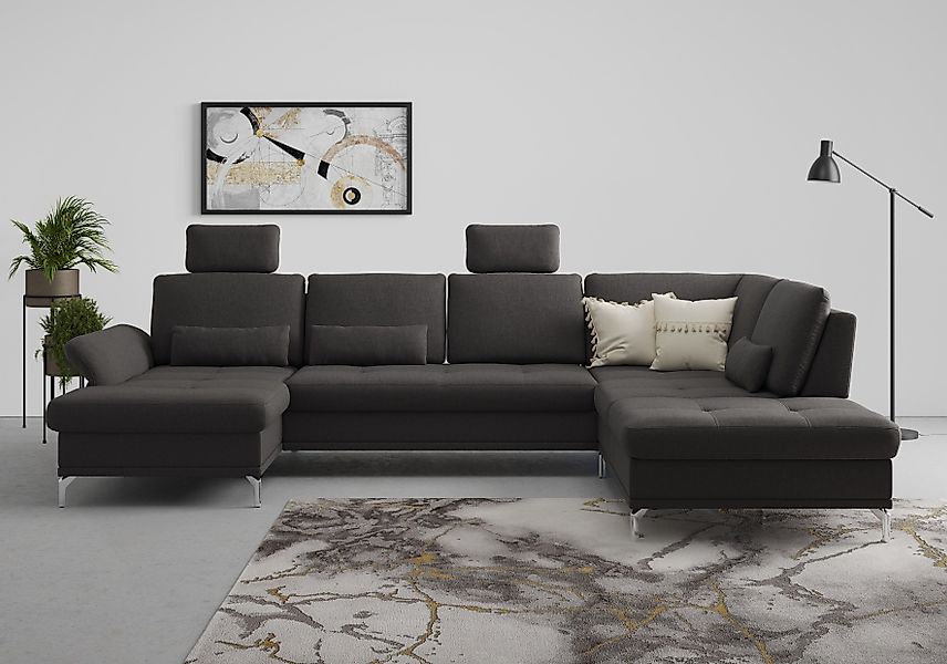 INOSIGN Wohnlandschaft "Palm Beach U-Form" Federkern, mit Sitztiefenverstel günstig online kaufen