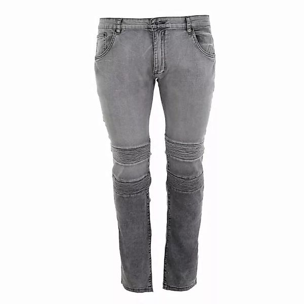 Ital-Design Stretch-Jeans Herren Freizeit Used-Look Stretch Jeans in Grau günstig online kaufen