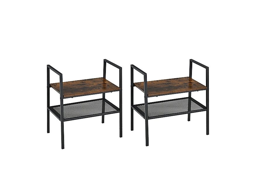 COSTWAY Schuhregal Lagerregal, 2-tlg., 2-Stöckig, Stapelbar, Metall günstig online kaufen