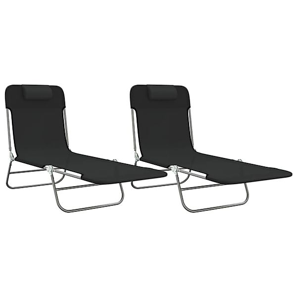 vidaXL Gartenliege Sonnenliegen Klappbar 2 Stk. günstig online kaufen