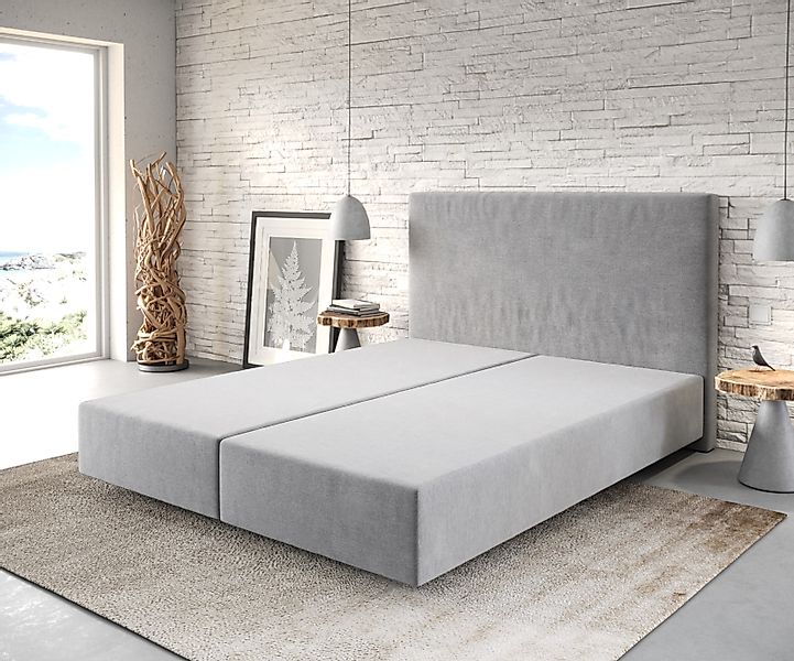 DELIFE Bettgestell Dream-Well, Mikrofaser Grau 160x200 günstig online kaufen