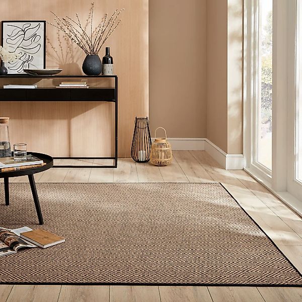 FLAIR RUGS Teppich "Jute Diamond, handgewebt, Handweb Teppiche" rechteckig günstig online kaufen