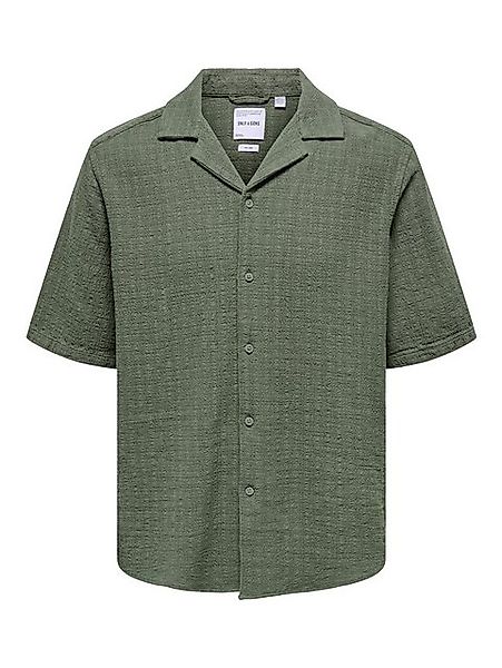 ONLY & SONS Kurzarmhemd ONSLATHAM RLXSS RESORT LINEN STRUC 0257 günstig online kaufen