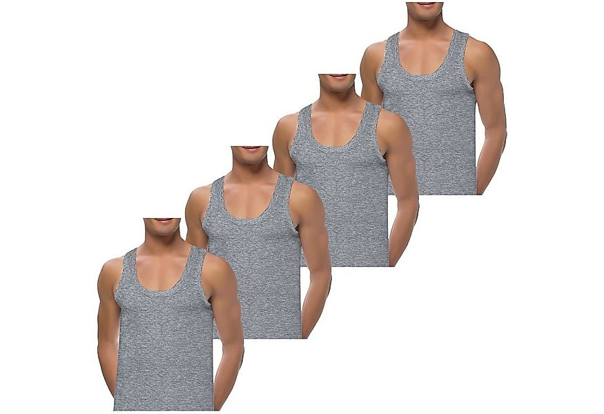 LOREZA Unterhemd 4er Set Unterhemden Feinripp extralong - Basics - Bunt (Sp günstig online kaufen