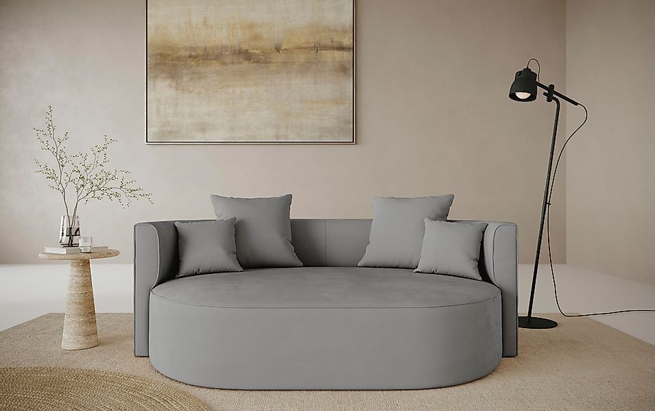 LeGer Home by Lena Gercke 2,5-Sitzer "ISALIE, rundes Loungesofa, mit Kissen günstig online kaufen