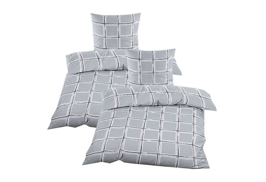 Casa Colori Bettwäsche Baumwolle 135x200 cm mit Reißverschluss, Biber, 4 te günstig online kaufen