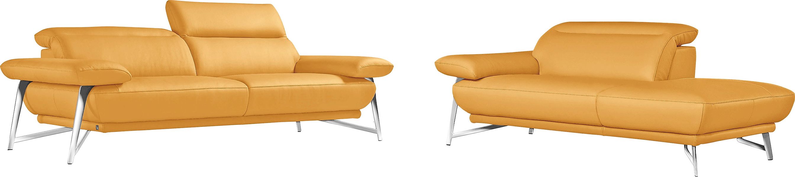 Egoitaliano Sofa »Anais, erstklassiger Sitzkomfort, Fußfarbe chrom«, Set, K günstig online kaufen
