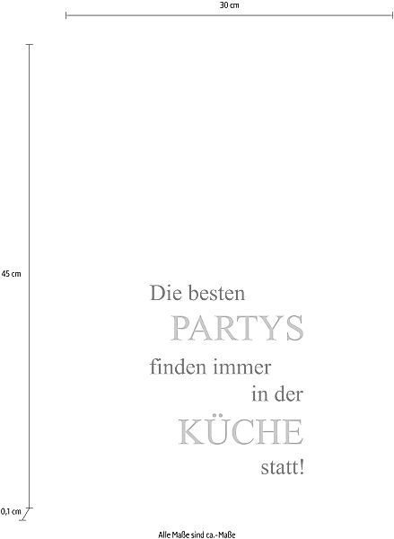 queence Wanddekoobjekt "Partys und Küche" günstig online kaufen