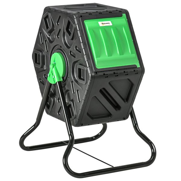 Outsunny Komposter 60x49x77cm, aus Kunststoff, BxTxH: günstig online kaufen