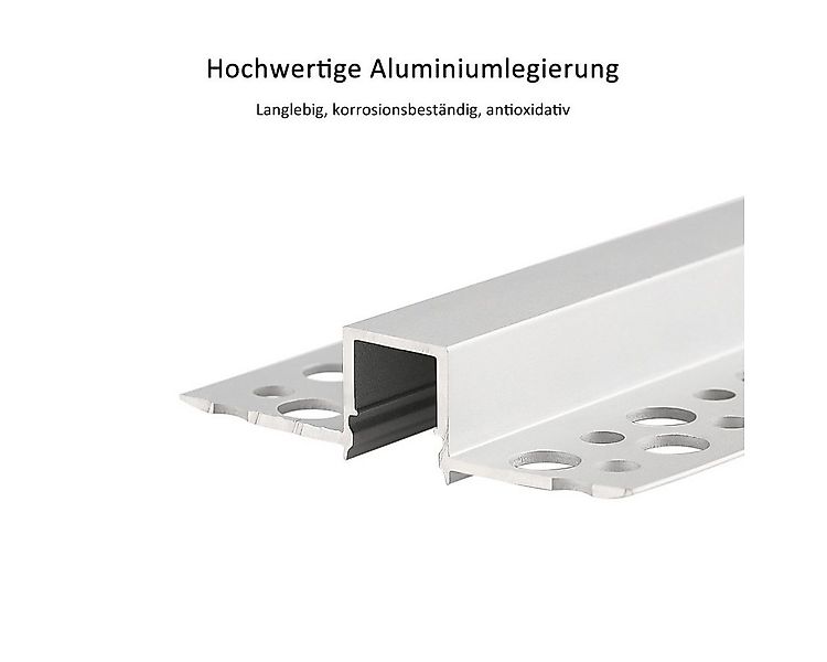 WILGOON LED-Stripe-Profil 2x LED Aluminium Profil Aluprofil Aluminium Profi günstig online kaufen