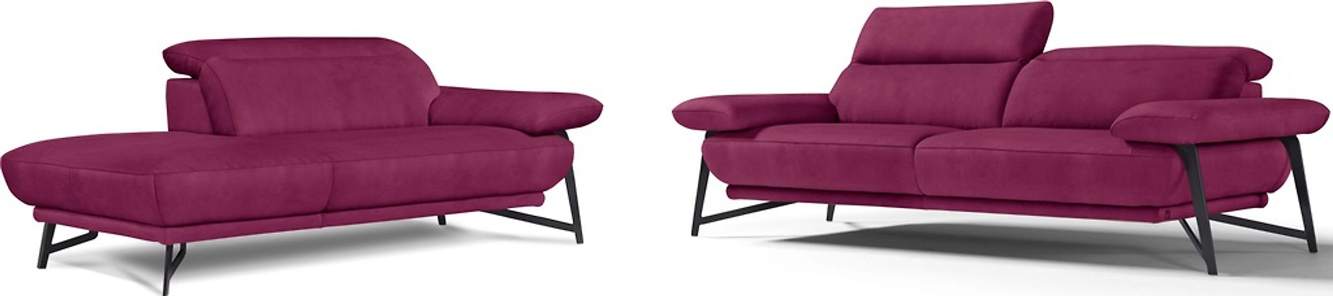 Egoitaliano Sofa "Anais, Design mit hohem Sitzkomfort, Fußfarbe schattengra günstig online kaufen