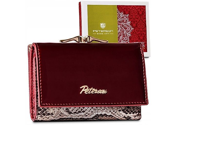 PETERSONⓇ Geldbörse Damen Brieftasche Leder Portmonee günstig online kaufen