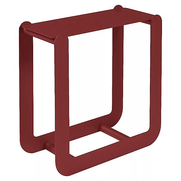 Behälter für Holzscheite Nevado metall rot / Hocker - L 60 x H 60 cm - Ferm günstig online kaufen