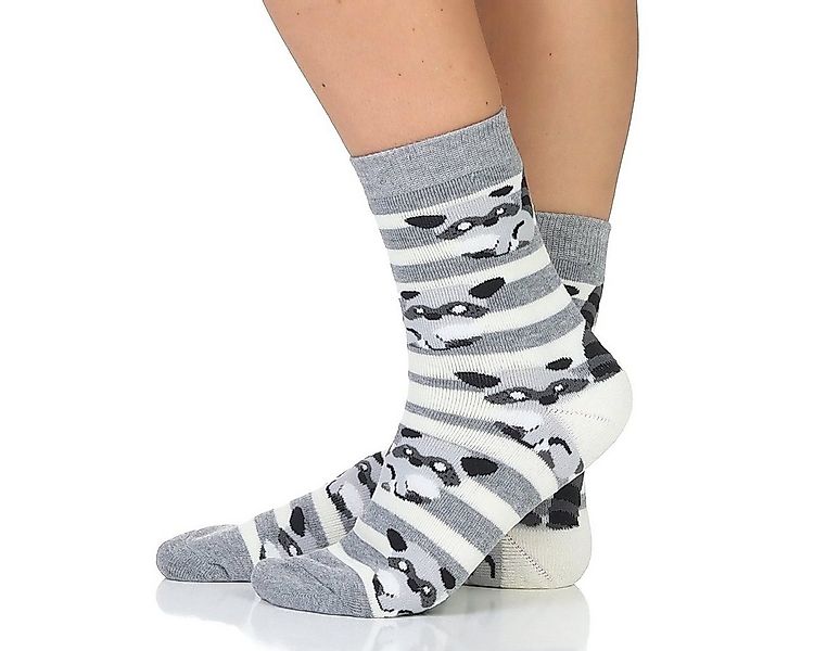 Sockenhimmel Thermosocken Damen Wintersocken Waschbär gestreift warme Socke günstig online kaufen