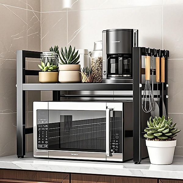Masbekte Küchenregal, 40-64cm Ausziehbarer Mikrowellenregal mit günstig online kaufen