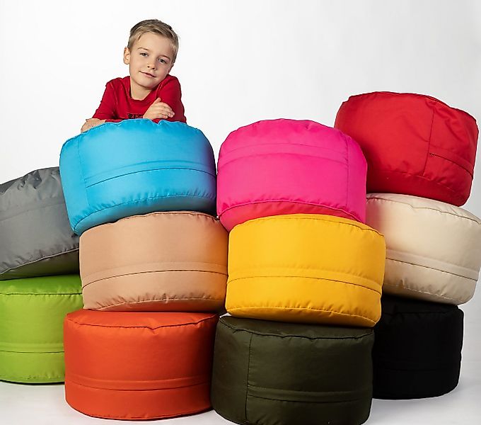sunnypillow Sitzsack Runder Sitzpouf mit abnehmbarem Bezug, Sitzsack - Hock günstig online kaufen